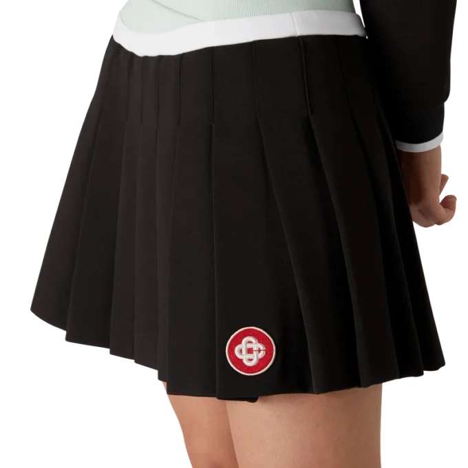 Scuba-Minirock mit Falten