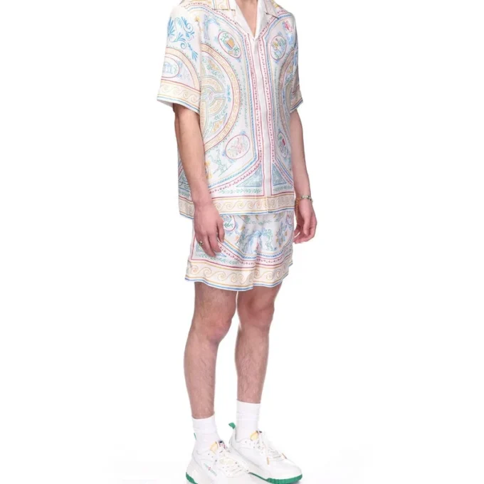 Seidenhemd „Crayon Vase“