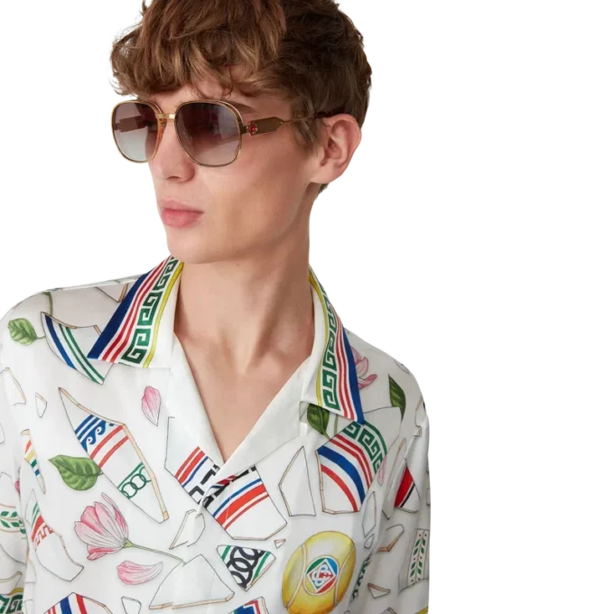 Seidenhemd „Le Vase Brise“