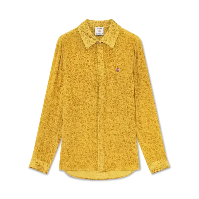 Seidenhemd mit Devora-Blumenmuster