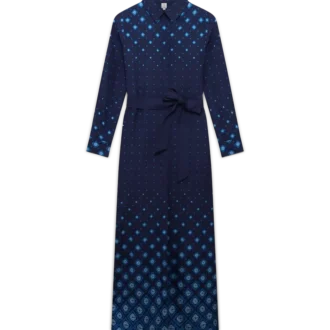 Seidenhemdkleid mit Farbverlauf