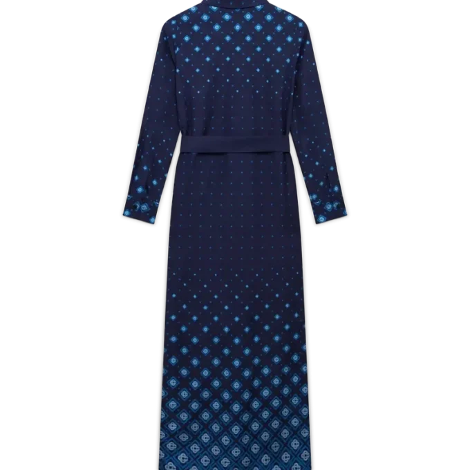 Seidenhemdkleid mit Farbverlauf