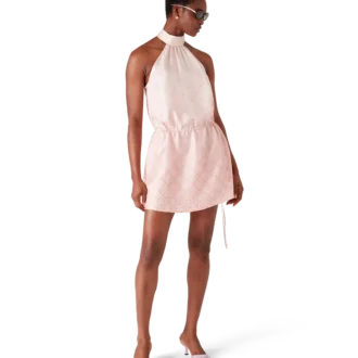 Seidenkleid mit Monogram-Farbverlauf