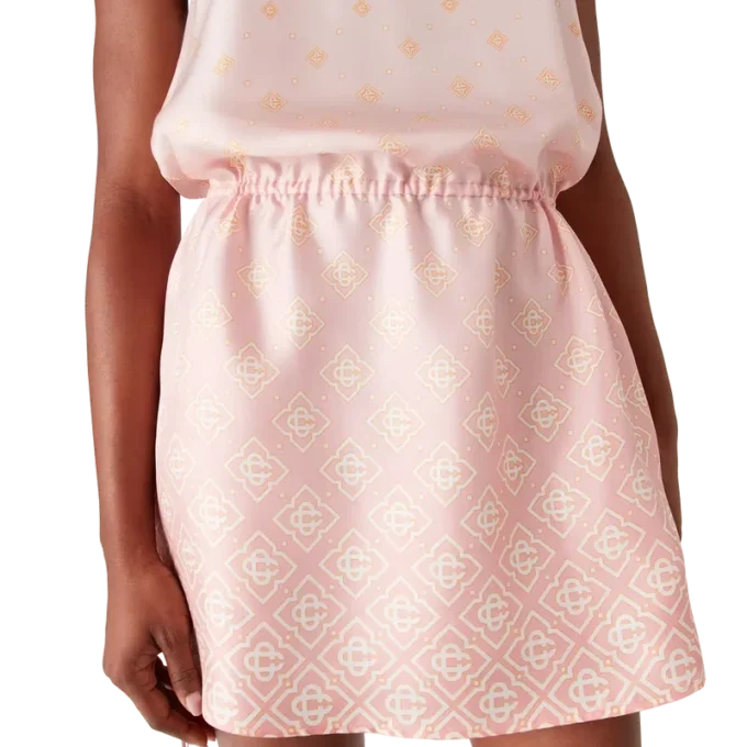 Seidenkleid mit Monogram-Farbverlauf