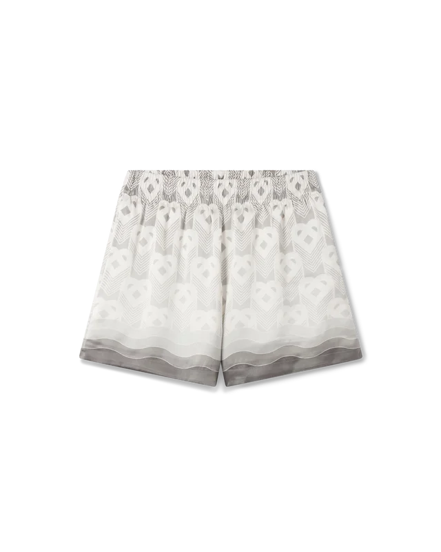 Seidenshorts mit Herz-Monogramm in Farbverlauf Seidenshorts mit Herz-Monogramm in Farbverlauf