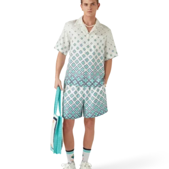 Seidenshorts mit Monogramm-Farbverlauf Seidenshorts mit Monogramm-Farbverlauf