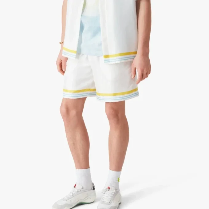 Seidenshorts „Tennis Landscape“