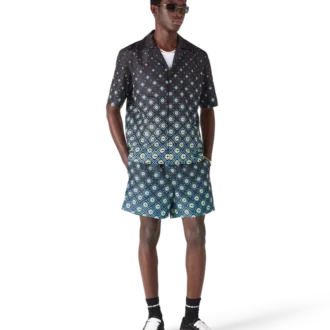 Shorts mit schwarzem Monogramm-Dégradé-Print