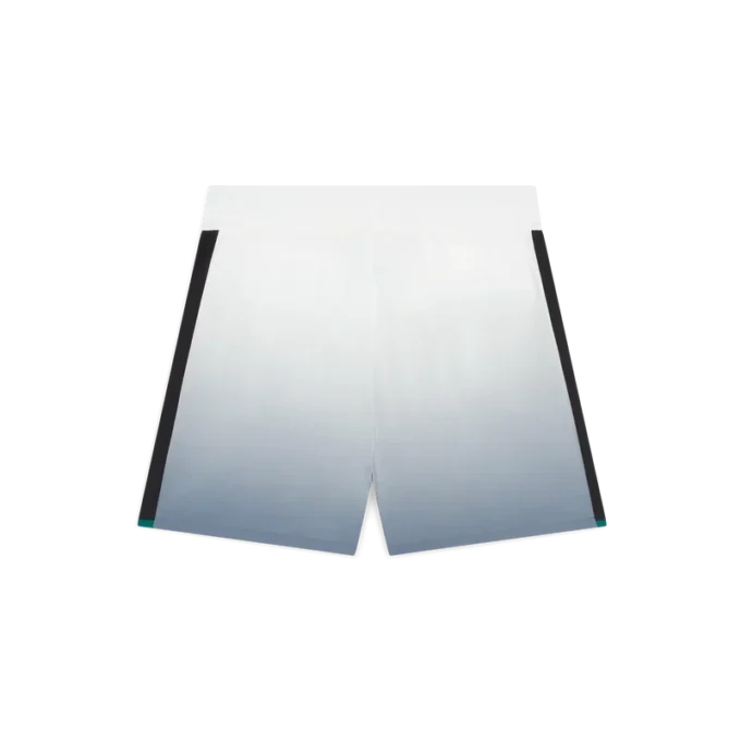 Silberne Shorts im Shellsuit-Stil mit Farbverlauf