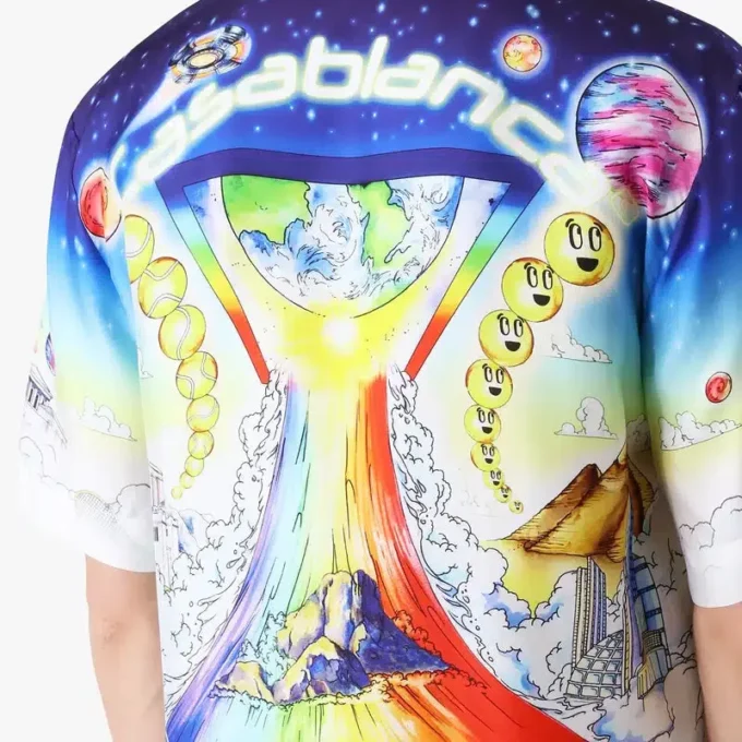 Solid Grooves Kurzarm-Seidenhemd