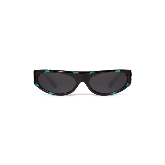 Sportsonnenbrille in Schwarz und Mint