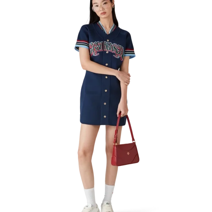 Strick-Baseball-Kleid