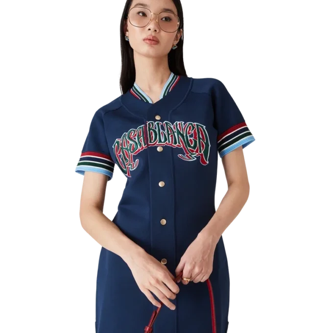 Strick-Baseball-Kleid