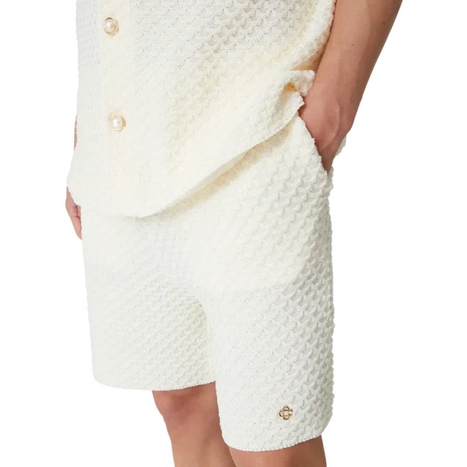 Strick-Shorts mit Struktur