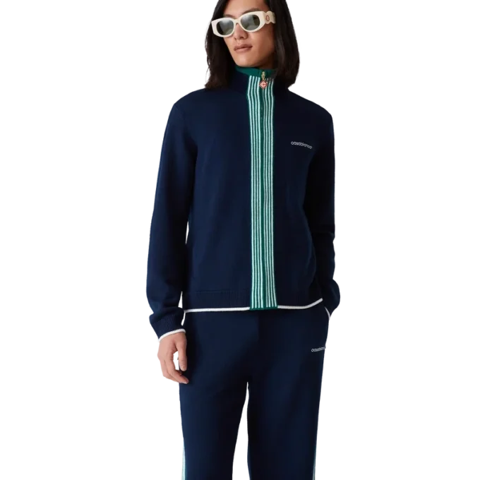 Strick-Tennis-Trainingsjacke