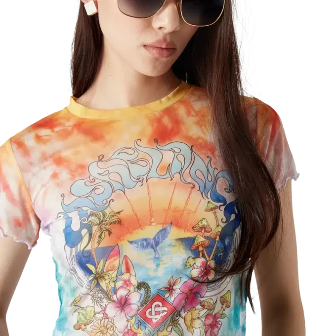 Surf Trip Tie-Dye-Mesh-T-Shirt