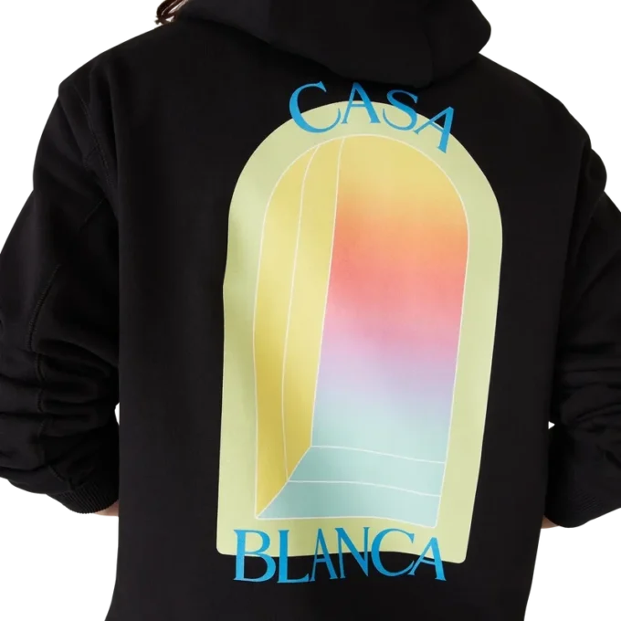 Sweatshirt mit Kapuze und Bogen-Farbverlauf