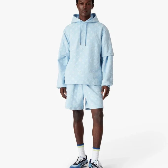 Sweatshorts mit Monogramm-Applikation