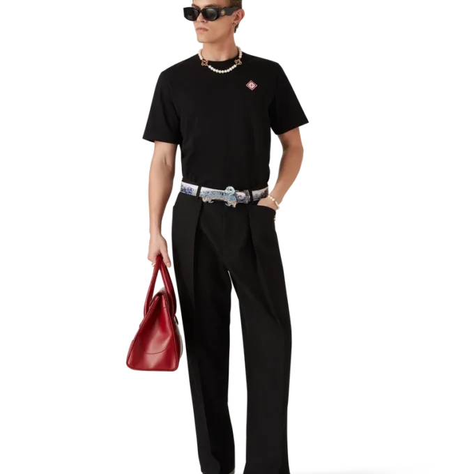 T-Shirt mit Diamant-Logo und kurzen Shorts