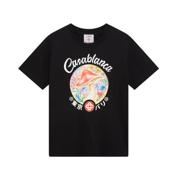 T-Shirt mit Pilz-Emblem T-Shirt mit Pilz-Emblem