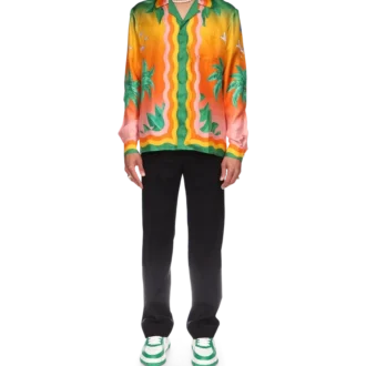 Tennis Club En Fleur Seidenhemd