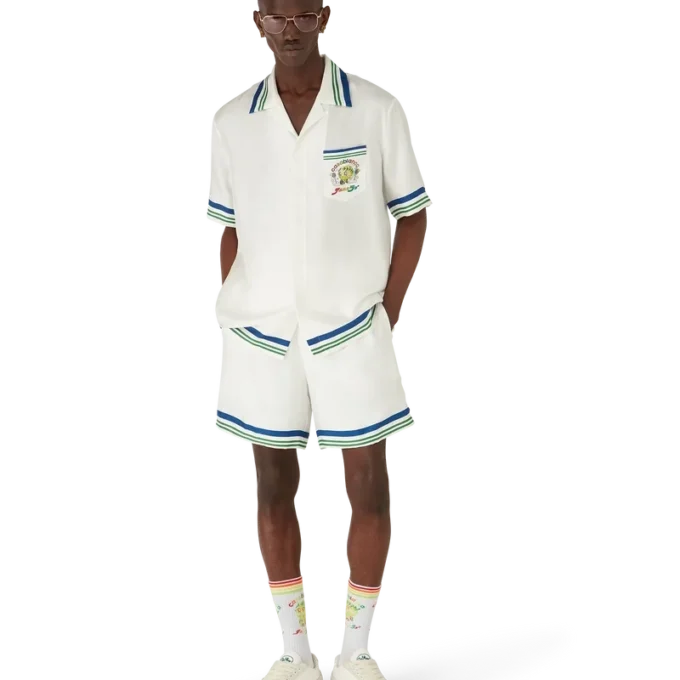 Tennis Club Icon Seiden-Twill-Shorts