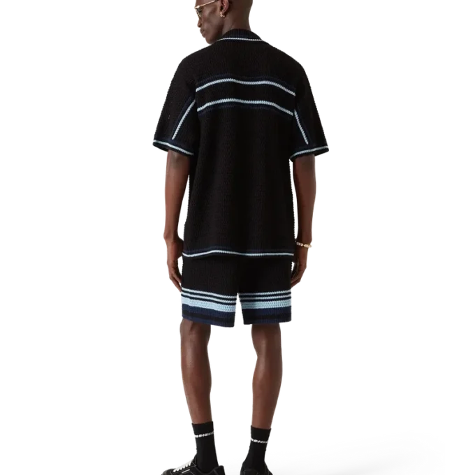 Tennis-Häkelhemd aus Baumwolle mit kurzen Ärmeln