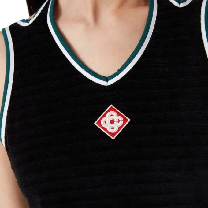 Tennis-Kleid aus strukturiertem Velours