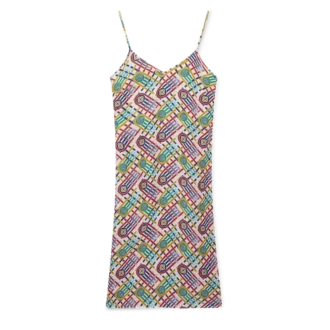 Tennis Monogram Seiden-Slipkleid