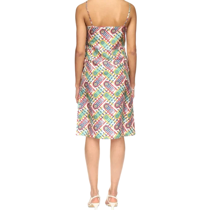 Tennis Monogram Seiden-Slipkleid