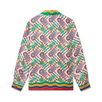 Tennis-Monogramm-Seidenhemd