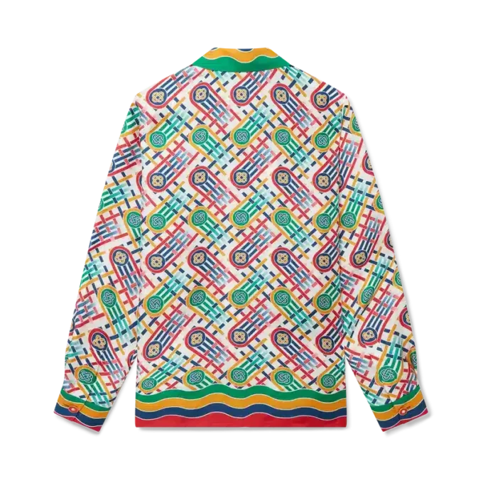 Tennis-Monogramm-Seidenhemd