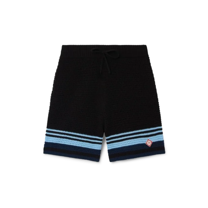 Tennis-Shorts aus Baumwoll-Häkelstoff
