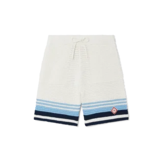 Tennis-Shorts aus Baumwoll-Häkelstoff