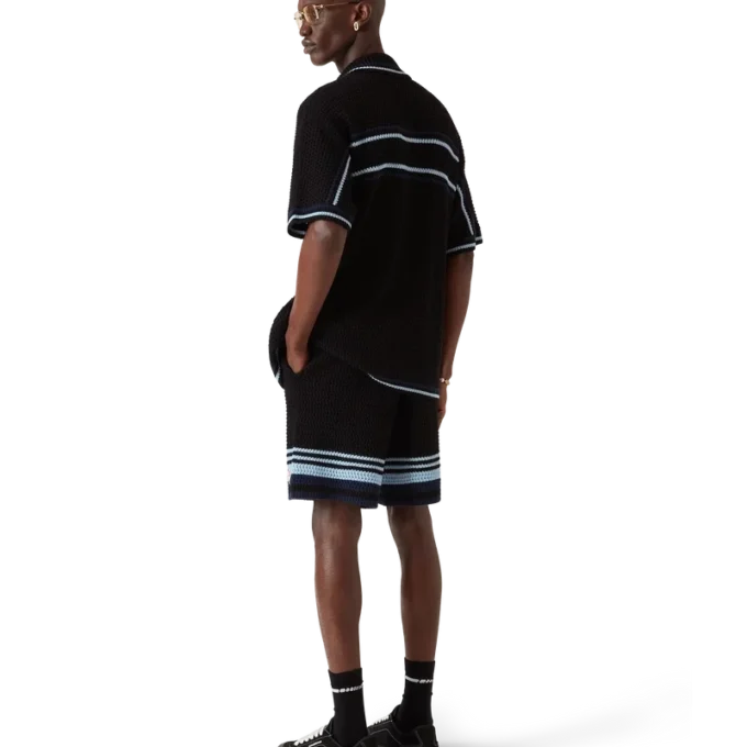 Tennis-Shorts aus Baumwoll-Häkelstoff