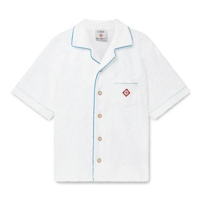 Tennis Stripe Frottee-Hemd