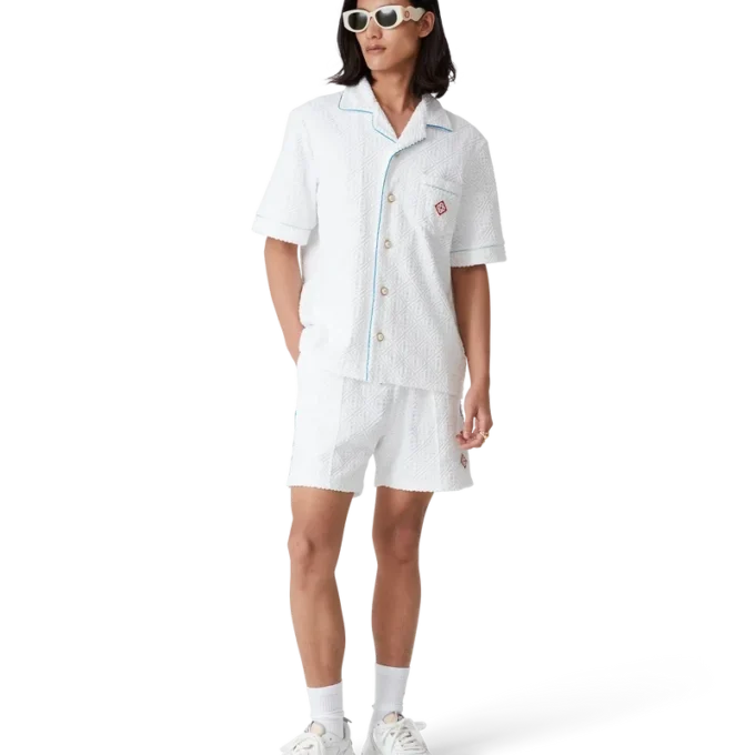 Tennis Stripe Frottee-Hemd