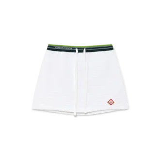 Tennisrock aus strukturiertem Velours