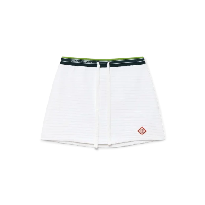 Tennisrock aus strukturiertem Velours