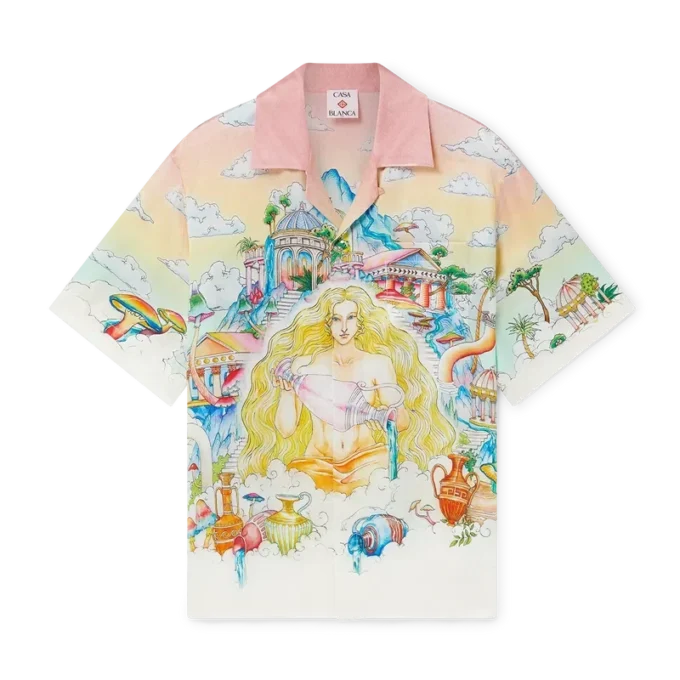 The Road to Knowledge Kurzarm-Seidenhemd