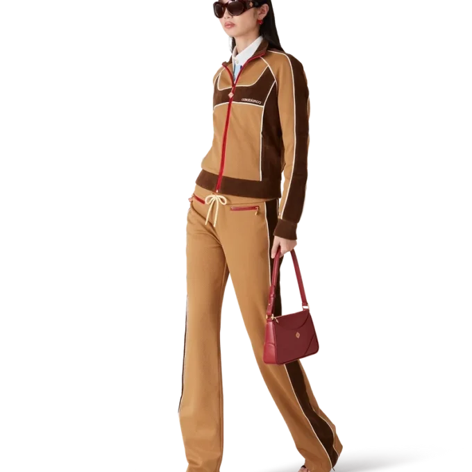 Trainingshose mit Chenille-Einsätzen Trainingshose mit Chenille-Einsätzen