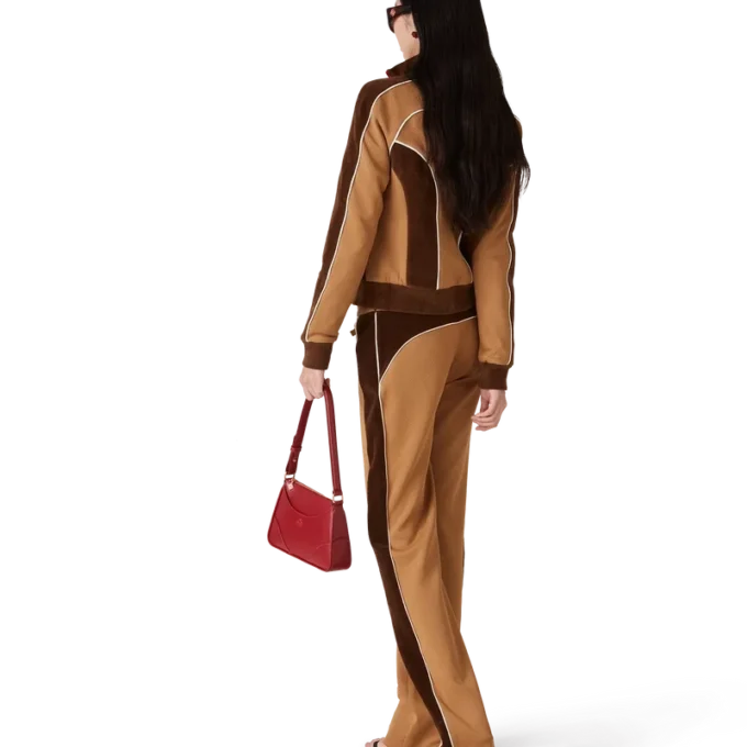 Trainingshose mit Chenille-Einsätzen Trainingshose mit Chenille-Einsätzen