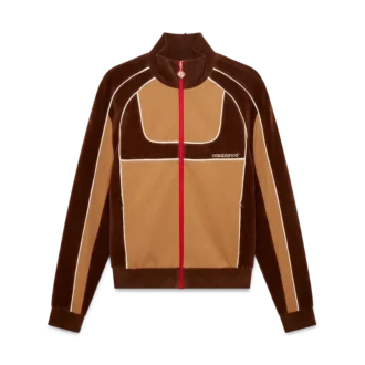 Trainingsjacke mit Chenille-Einsätzen