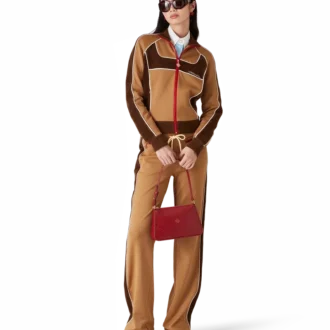 Trainingsjacke mit Chenille-Einsätzen