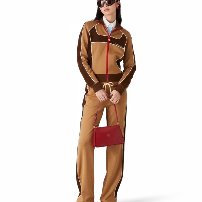 Trainingsjacke mit Chenille-Einsätzen