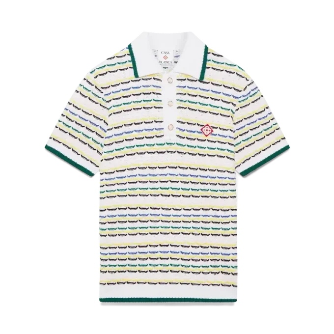Tuck Stitch Kurzarm-Poloshirt