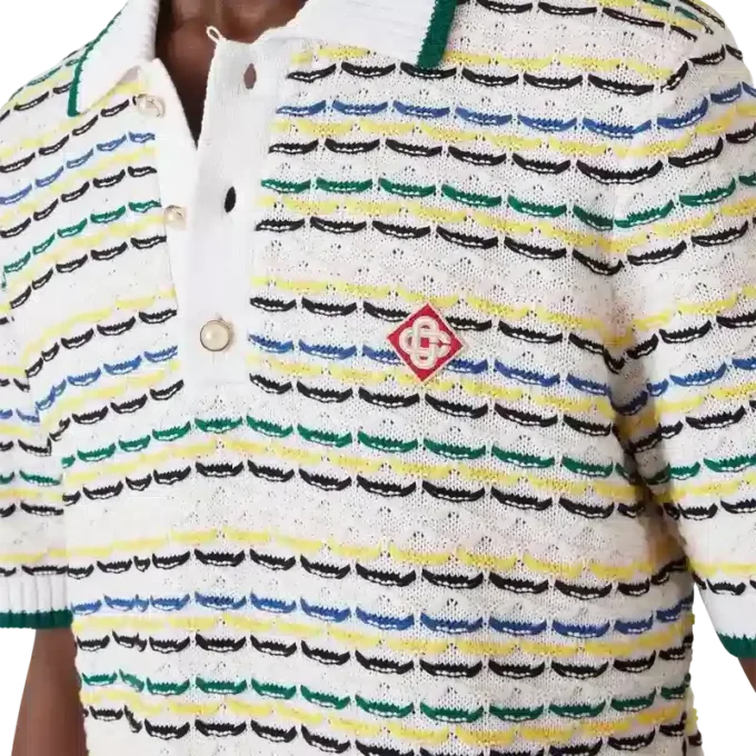 Tuck Stitch Kurzarm-Poloshirt