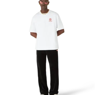 Velours-Jogginghose mit Farbverlaufspaspel