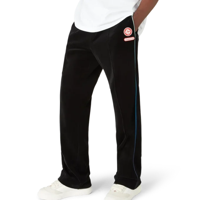 Velours-Jogginghose mit Farbverlaufspaspel