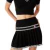 Viskose-Plissee-Minirock